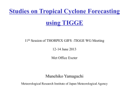6.4-Studies on Tropical Cyclone Forecasting using TIGGE