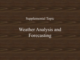 WX Analysis and Forecasting