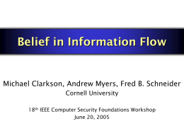 Belief in Information Flow