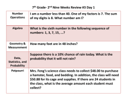 Final 7th grade second nine weeks review # 3