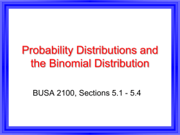 8. Binomial Distribution - Valdosta State University