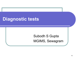 Diagnostic Tests - Psycho