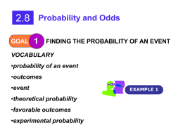 2.8 Probability and Odds