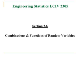 Linear Functions of a Random Variable