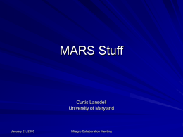 MARS Stuff - Root page for umdgrb.umd.edu