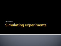 Simulating experiments