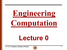 Lecture 0 - Universidad de Cantabria