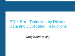 ED4I: Error Detection by Diverse Data and Duplicated Instructions
