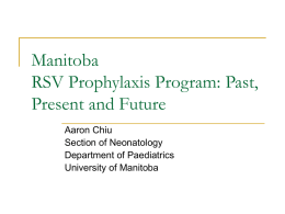 Manitoba RSV Prophylaxis Program