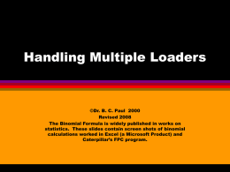 Handling Multiple Loaders