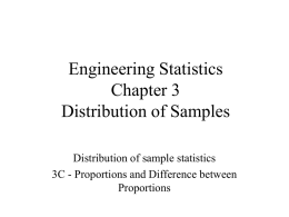 Engineering Statistics Chapter 3 Distribution of Samples