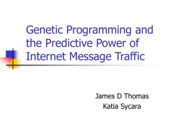 Genetic Programming and the Predictive Power of Internet Message