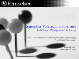 Project Report - Rensselaer Polytechnic Institute