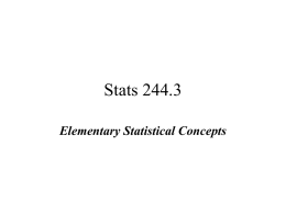 Lecture 1 - The Department of Mathematics & Statistics