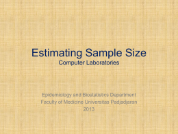 Estimating Sample Size