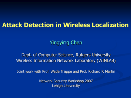 Secure Localization - WiNS Lab