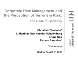 The Case of Germany - American Risk and Insurance Association