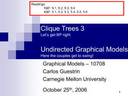 Clique tree potential - Carnegie Mellon School of Computer Science