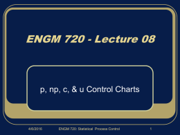 P, NP, C, & U Control Charts