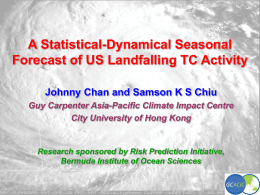 A Statistical-Dynamical Seasonal Forecast of US Landfalling TC