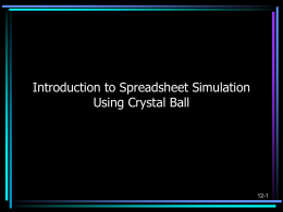Introduction to Simulation Experiments