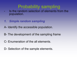 Probability sampling