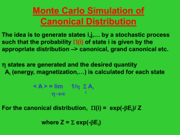 Monte Carlo Simulation of Canonical Distribution
