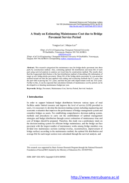 A Study on Estimating Maintenance Cost due to Bridge Pavement
