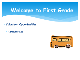 Welcome to Third Grade! - Loudoun County Public Schools