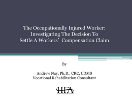 Interpreting Vocational Evaluations in Workers` Compensation