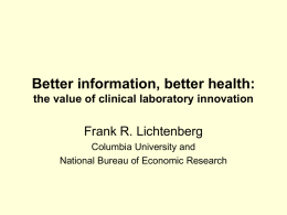 the value of clinical laboratory innovation