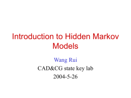 Introduction to Hidden Markov Model
