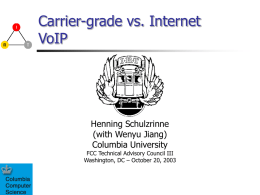 Carrier-grade vs. Internet VoIP