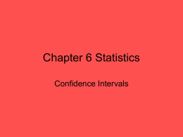 Chapter 6 Statistics