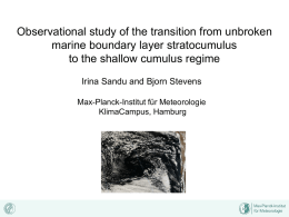 Factors controlling the transition from unbroken marine boundary