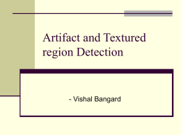 Artifact and Textured region Detection