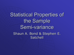 Statistical Properties of the Sample Semi