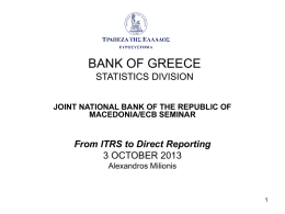 The collection of monetary, financial and market statistics by the