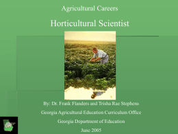 Becoming a Horticultural Scientist