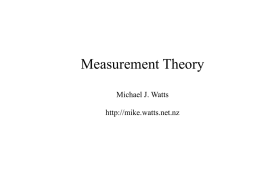 for that measurement scale - Michael J. Watts