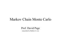 Markov Chain Monte Carlo