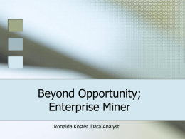 Beyond_Opportunity Enterprise Miner