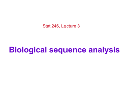 Biological sequence analysis