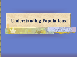 Understanding & Measuring Population Notes
