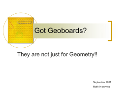 Geoboards - fcpssecmath