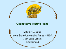 Quantitative Testing Plans