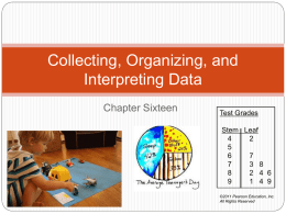 Collecting and Analyzing Data - EDUN322