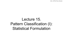 Lecture 15 Classification