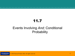 And Probabilities with Independent Events