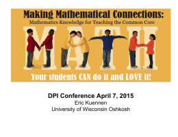 DPI Conference - University of Wisconsin Oshkosh